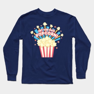 Retro get your own movie popcorn junk food junkie Long Sleeve T-Shirt